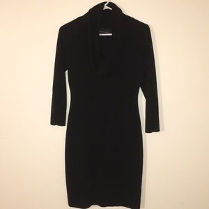 Black Cowl Neck Sweater Dress